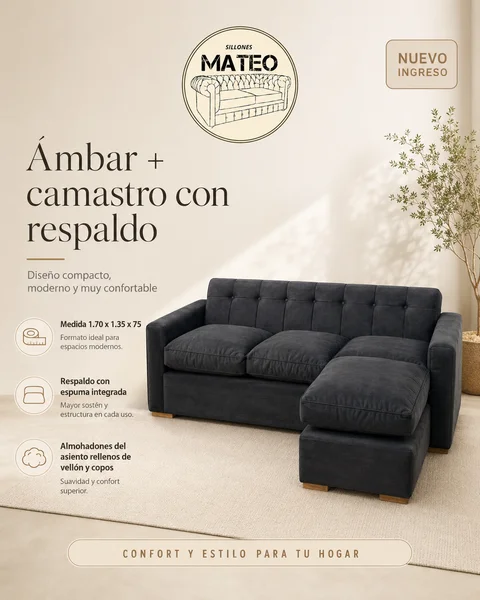 Ámbar + Camastro con Respaldo
